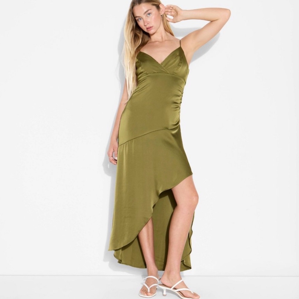 Wild Fable Olive High-Low Dress